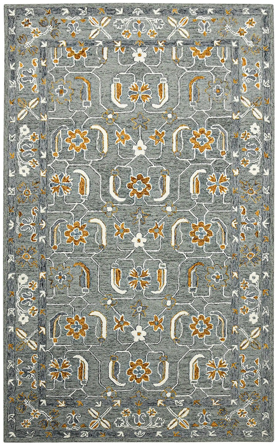 Tangerine Greyish Premium Hand Tufted Carpet