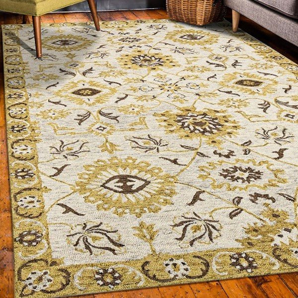 Sapphire Golden Blooms Premium Hand Tufted Carpet